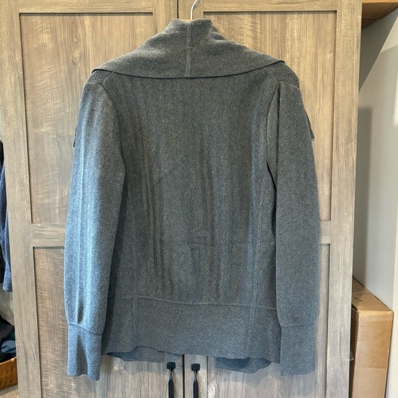 Per Se by Carlisle Sweater Cardigan Medium Gray Open Front - Picture 2 of 13
